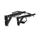 【Heavy Duty Steel Construction】: This wall mounted pull up bar is made of heavy duty steel,which offers great stability and rigidity,supports up to 600 kg.