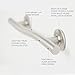 Seachrome 18 inch Bathroom Wave Grab Bar Satin Finish