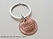 JewelryEveryday Double Keychain Set 2019 US One Cent Penny Keychains with Heart Around Year; 7 Year Anniversary, Couples Keychain