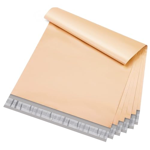 Image of Metronic Poly Mailers 12x15.5 100PC Self-Seal Shipping Bags, Champagne | Self-seal, Strong Adhensive, Waterproof and Tear-resistant Mailers Poly Bags Shipping Envelopes for Clothing Book Accessory