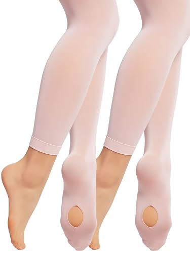 Dancina Transition Ballet Tights – Ultra-Soft Convertible Dance Leggings for Girls & Women – Durable & Comfortable