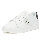 Calvin Klein Zapatillas clásicas Cupsole para mujer, color blanco, de tela, talla, Blanco, 38 EU Calvin Klein Zapatillas clásicas Cupsole para mujer, color blanco, de tela, talla, Blanco, 38 EU