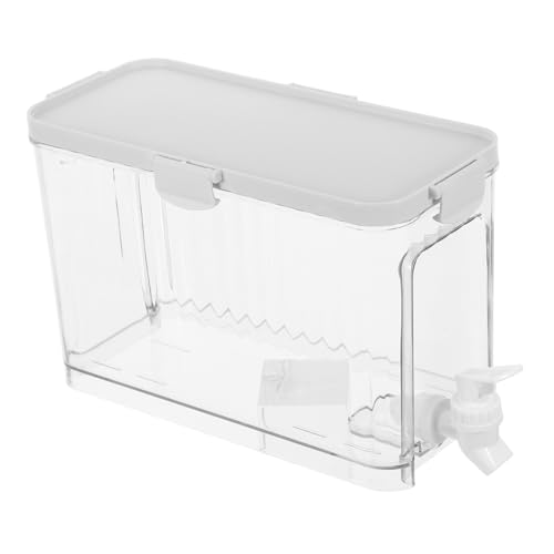 BESTOYARD Dispensador De Agua Fría Con Grifo Grande 4l, Jarra Infusora De Agua De Plástico Transparente, Apta Para Hogar y Oficina, Contenedor De Bebidas Refrescantes Para Nevera