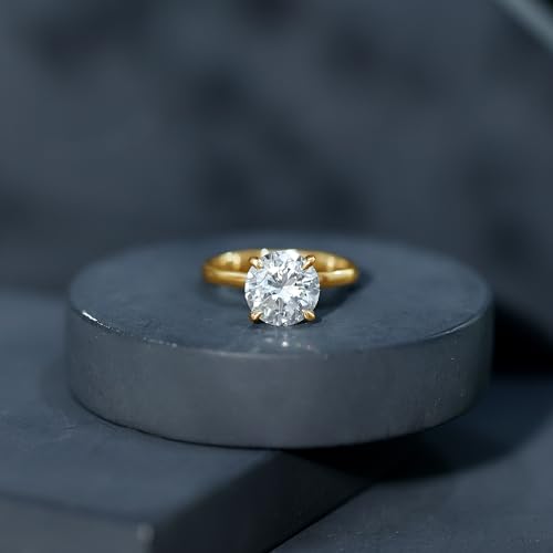 Certified 2.5 Ct Lab Grown Diamond Engagement Ring for Women, Ef-Vs Quality, 9mm Diamond Solitaire Ring - Ready To Gift 5