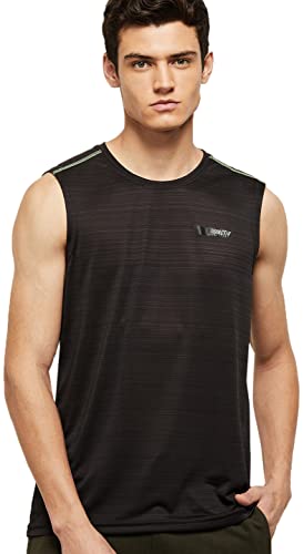 Image of Max Men's Printed Sleeveless Sports T-Shirt