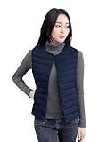 インナーダウンベスト レディース ライトダウン インナーベスト ノーカラー Vネック Uネック 軽量 防寒 暖かい 秋冬 YU47