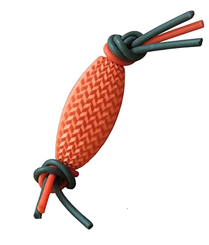 W9 Pet Products Dental Care Rubber Tooth Cleaning Chew Rugby Toy for Small Puppy (Orange)