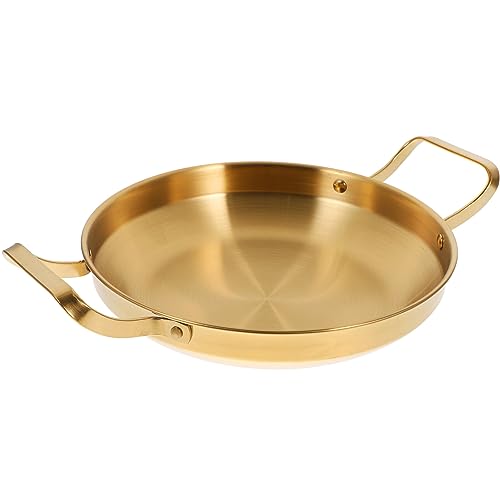 Luxshiny Gold Stainless Steel Dry Pot 13.58X9.84X3.14 inch