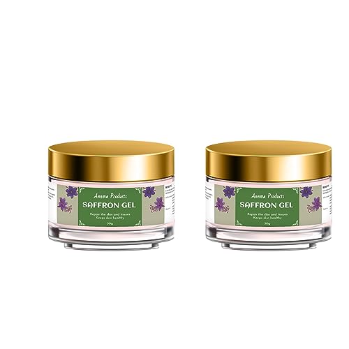 Annma Products Saffron Gel for Healthy Skin Moisturizing Whitening Natural Anti Aging Gel For Men And Women (Pack of 2)