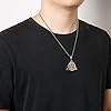 HZMAN Double Sided Stainless Steel Triple Goddess Triquetra Necklace Celtic Knot Irish Christian Trinity Knot Pendant Jewelry Gift (Silver Gold) #3