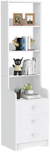 White Nightstand with 3 Drawers, Modern … White Nightstand with 3 Drawers, Modern …