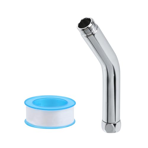 Geesatis 12Pcs Shower Arm Angle Adapter, 135 Degree Elbow Shower Head Adapter,G1/2" Showers Head Extension Arm Connector for Hand Showers and Wall-mounted Showers(Extra Length Style)