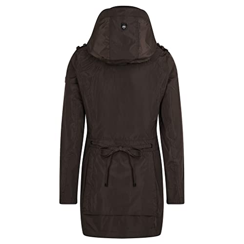 Knuffelwuff Damen Übergangsjacke - Leichte wasserdichte Jacke Lexington Größe: M / 38 Coffee - Atmungsaktive Regenjacke mit extra vielen Taschen für Outdoor, Wandern, Reisen, Gassi gehen
