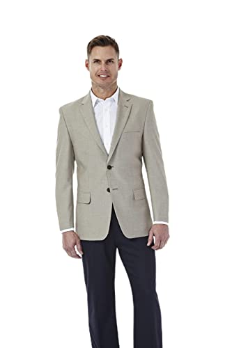 Haggar Men's Linen Like Classic Fit 2-Button Center Vent Sport Coat