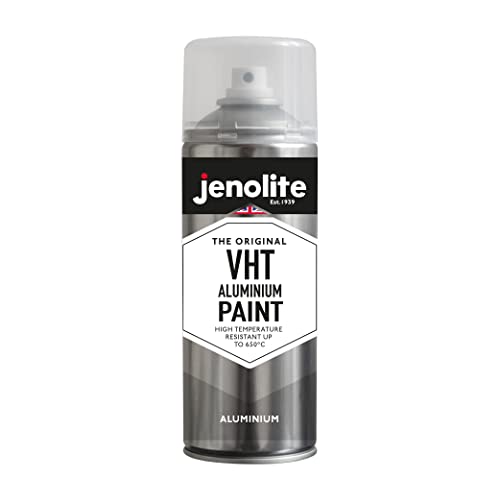 JENOLITE VHT Pintura Aluminio | PLATA MATE | Resistente al calor 650°C | perfecto para uso automotriz y áreas expuestas a altas temperaturas | resistente al óxido y la corrosión | 400ml