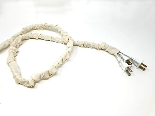 Image of Natural Off White Lamp Cord Cover Thin-Style Muslin 9 ft long