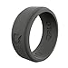 QALO Men's Charcoal Step Edge Q2X Silicone Ring Size 12