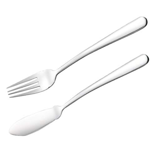 Cabilock 1satz Fischbesteckset Teiliges Mit Fischgabel Und Fischmesser Für Westliche Küche Für Zuhause Restaurant Und Hotel Ergonomisches Design Für Optimalen Griff