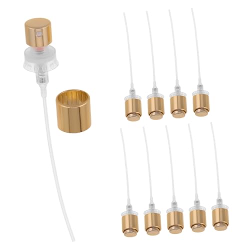 FONDOTIN 10 Pièces Lot de Bouchons Vaporisateurs Parfum Or Pulvérisateurs Spray Pompe Fine Brume pour Flacons DIY Parfum