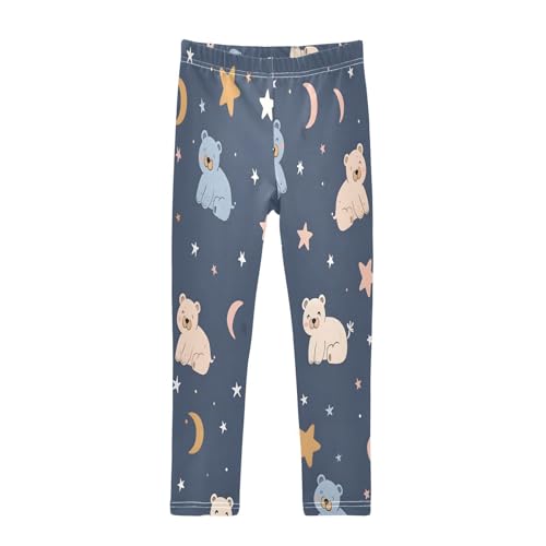 Toddler Girls Leggings Printed Yoga Pants Leggings Starry Sky Bear for Kids