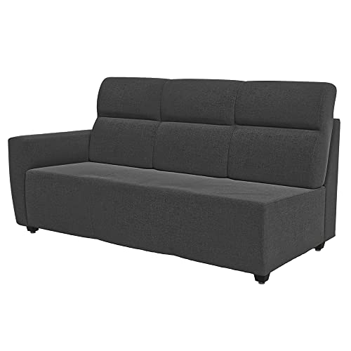 Image of Wakefit Sofa Set | 3 Year Warranty | 3 Seater Sofa for Living Room, Wooden Set, 3 Seater + Right Aligned for Living Room - Belize(Malphino : Smoke Grey)