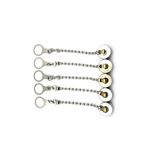 5 piezas tapa de polvo GX12 metálica con cadena miniatura 5