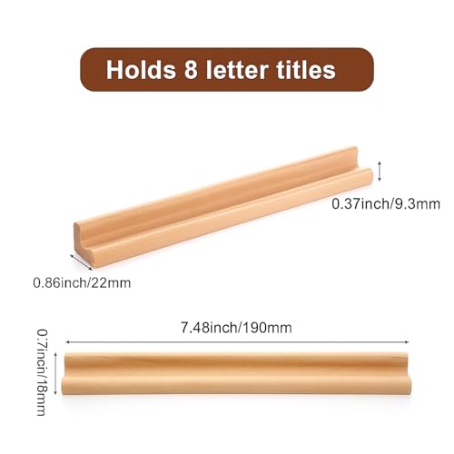 Soportes de madera para fichas de Scrabble 16 piezas miniatura 3