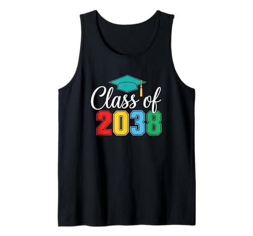 Clase de 2038 Grow with Me Kids Graduación Lindo Camiseta sin Mangas