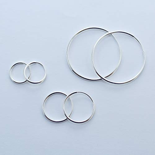 Brincos Femininos De Argolas Kit Contendo 3 Pares Em Prata 925 Brincos Hipoalergênico