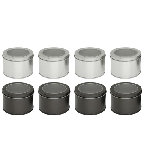 Frascos hojalata duraderos con tapa transparente de diseño elegante para velas XCTDSVAH