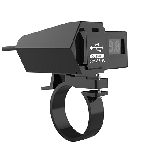 COOLHIYA Motorcycle Phone Charger Dual USB with 3.1a Led Display Easy Socket Replacement for Car Boat ATV Rv