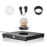 Huanyu 360° Rotating Stage Magnetic Levitation Display Platform 8 LED Lights Antigravity Floating Automatic Rotation Magnetic Levitation Lifting Stage Display Jewelry Model Decoration Load 400g