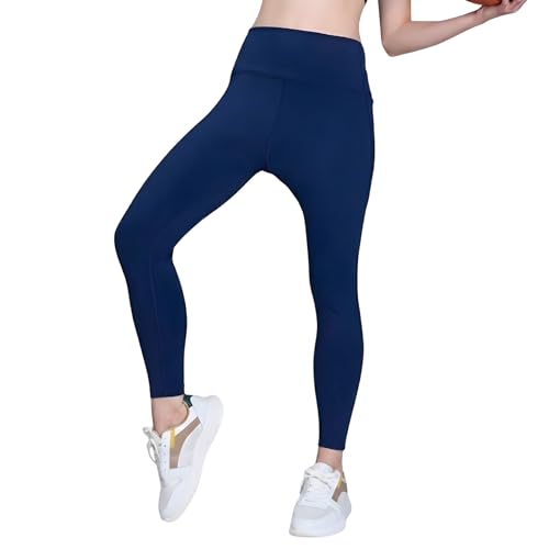 Image of HERSENSE Women's High Waisted Leggings with 2 Deep Pockets | Stretchable Activewear Tights for Gym, Yoga, Running & Workout | Comfortable Fit Black