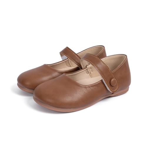 Miamooi Toddler Girl Mary Jane Flats Girls Dress Shoes for Party Wedding School Uniform Shoes Soft Cute Non-Slip Flat for Walking