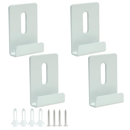 Image of Bivethoi 8 PCS Metal Mirror Clips Mirror Holder Clips Heavy Duty Mirror for Frameless Mirror Clips Wall Mounting Hanger for Mirror Tile Picture Frame Hanging Hardware Kit (White, 1 /4 Inch)