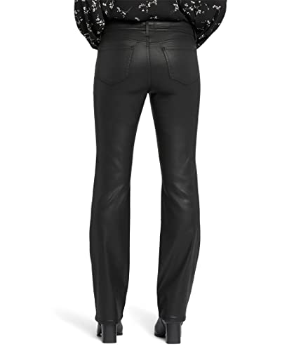 NYDJ Women's Petite Marilyn Straight In Black Coated2