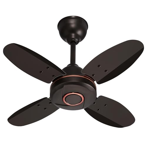 Image of Small Ceiling Fan 4 Blade Indoor Fan High-Speed 2-Year Warranty Small Fan for Kitchen, Balcony & Small Room (24 Inch) (Pack Of 1)