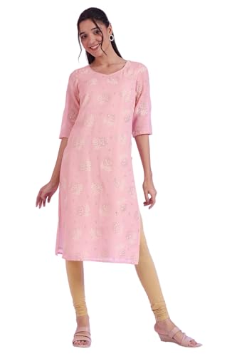 Kurta Aurelia blanc imprimé fini les vêtements froissés