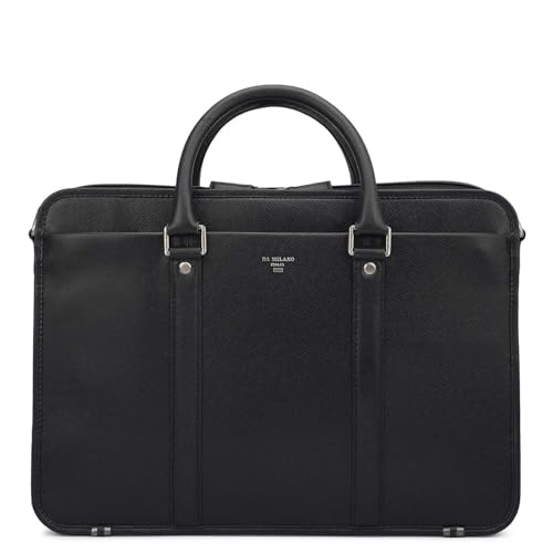 Image of Da Milano Leather Laptop Bag for Men & Women - Fits Up To 15 inch Laptop (1986A)