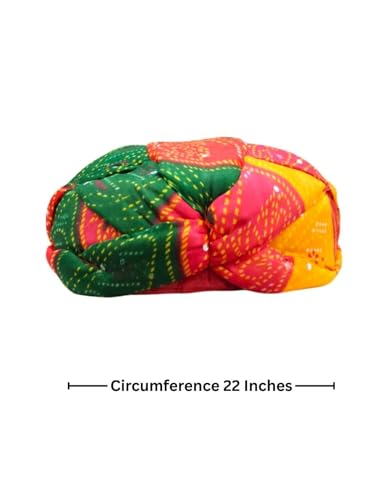 Image of BookMyCostume Traditional Indian Turban, Safa & Pagdi Collection - Ethnic Royal Headwear, Cultural Event & Fancy Dress Costumes | Ideal for Barati, Folk Dance & Themed Functions for Boys, Men & Adults