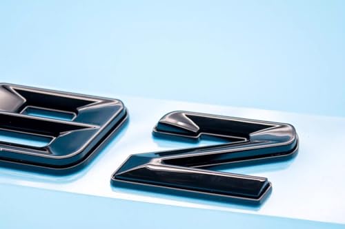 Image of Pair Set 392 Passenger & Driver Side Rear Badge Emblem Body Nameplate Raised Sticker Decal (Gloss Black)