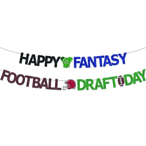 IRCOR Fantasy Football Decorations Fantasy Football Draft Day Banner Party Decorations