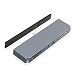 Produktbild 6-in-1 Aluminium Multiport USB C Hub, mit Power Delivery, 4K 30Hz HDMI Anschluss, 3 USB 3.0 Ports, SD/TF Kartenleser, 3.5mm Kopfhöreranschluss, Geeignet für iPad Pro, Grau