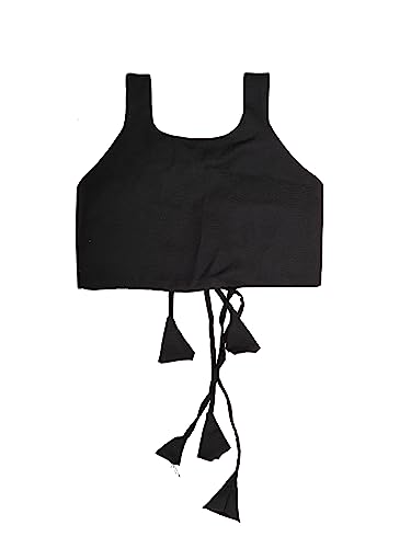 Image of ANNECA baby girl's designer rayon cotton modern crop top and naylon soft net knee lenth skirt clothing set