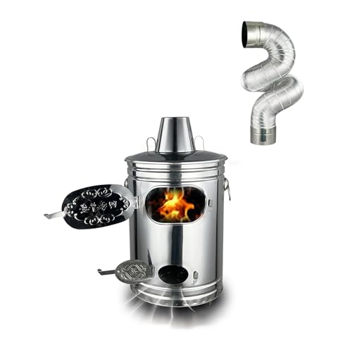 WQZzjm Barriles para Quemar Basura en el Exterior, incinerador de jardín, Quemador de Papel con Chimenea, para Quemar Basura en el Exterior, Hojas y Ramas de jardín (30 x 57 cm)