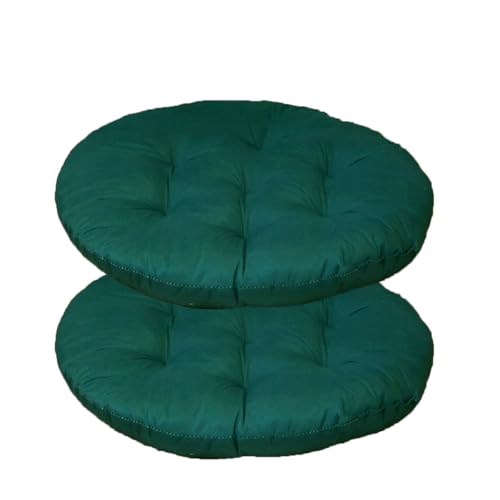Mozzeilee Lot de 2 coussins ronds pour chaise de salle à manger, 40 x 40 cm, coussins pour chaise de salle à manger, mobilier d'extérieur, en rotin, pour salon,...