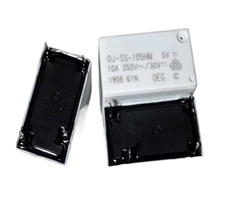 Relé de 4 pines OJ-SS-105HM 5V 10A miniatura para circuito impreso y domótica