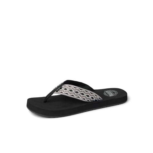 REEF Mens Smoothy Beach Flip Flop, Soft Woven Strap Made From 100% Recycled PET, Grey/Grey, 4 - image 1