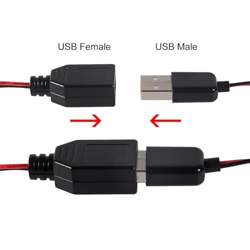 Image of 8PCS USB to Alligator Clip Adapter Cable Male Female USB to Alligator Clip Probe USB Cables with Alligator Clip for Circuit Test