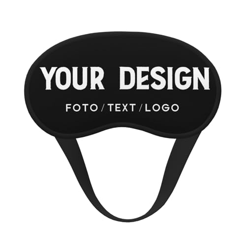 Personalisierte Schlaf Augenmaske mit Foto, Schlafmaske, Weiche Augenbinde, für Frauen Männer, Lustige Geschenk, Fotogeschenk (Einseitiger Druck)